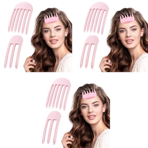 MAYCREATE® 2pcs Hair Volumizer Volume Clips for Women Men, Volumizing Hair Puff Clips, Womens Instant Comb for Fluffy Bangs, No-Trace Hairs Root Lifting Clip (Pink) 6 PCS MAYCREATE® 2pcs Hair Volumizer Volume Clips for Women Men, Volumizing Hair Puff Clips, Womens Instant Comb for Fluffy Bangs, No-Trace Hairs Root Lifting Clip (Pink) 6 PCS